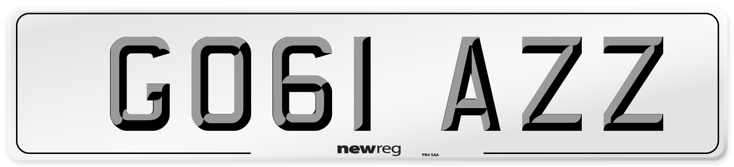 GO61 AZZ Number Plate from New Reg